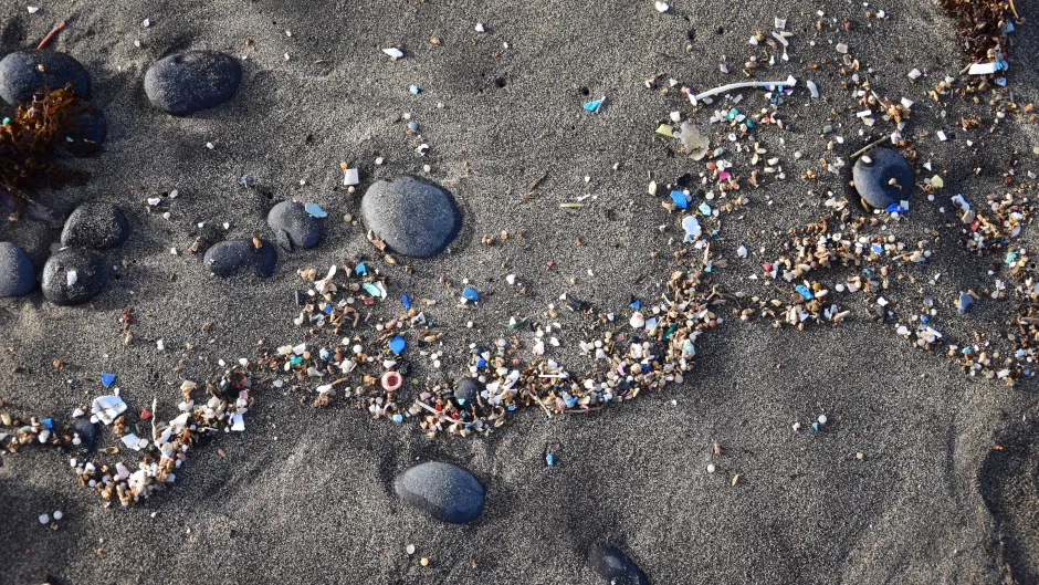 Mikroplastik am Strand